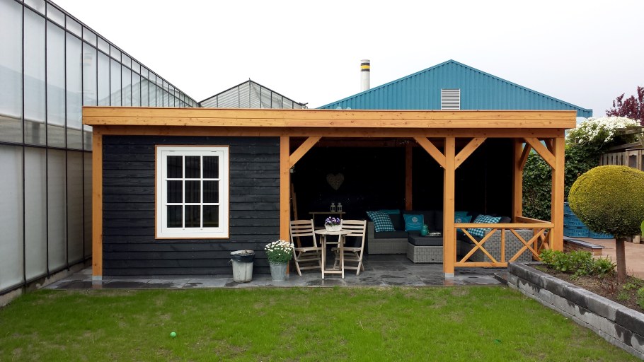 Хозблок совмещенный с беседкой