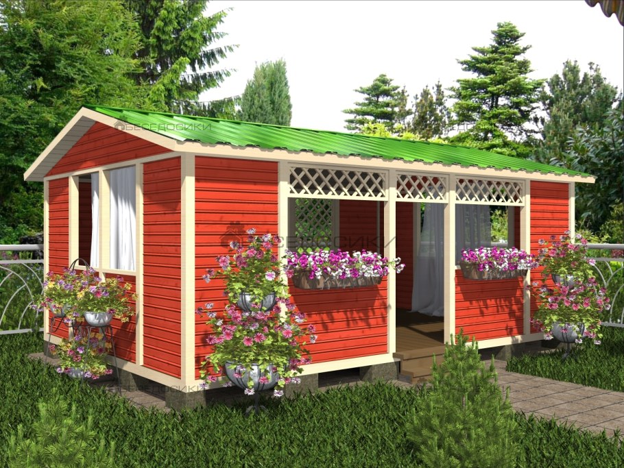 Сарай с летней кухней