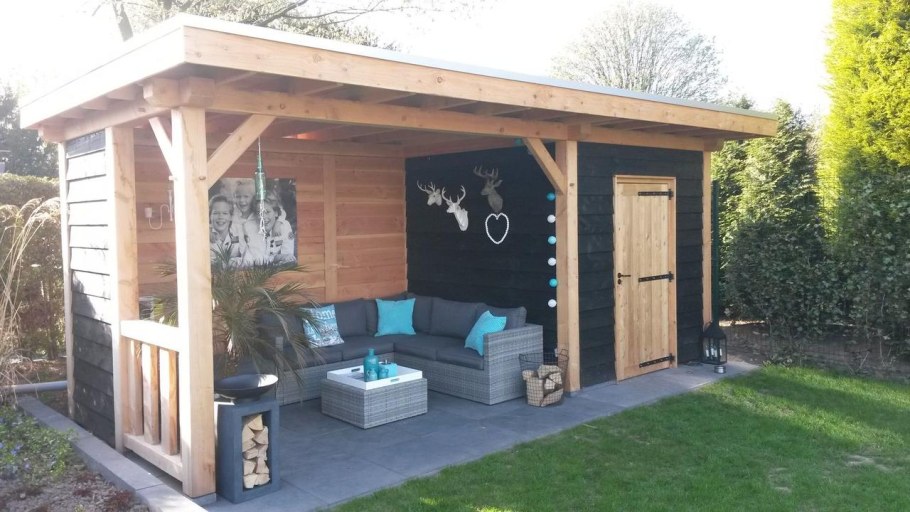 Беседка с сараем