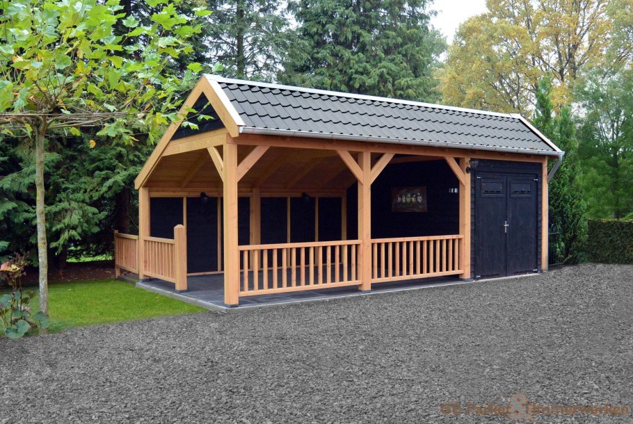 Беседка с хозблоком