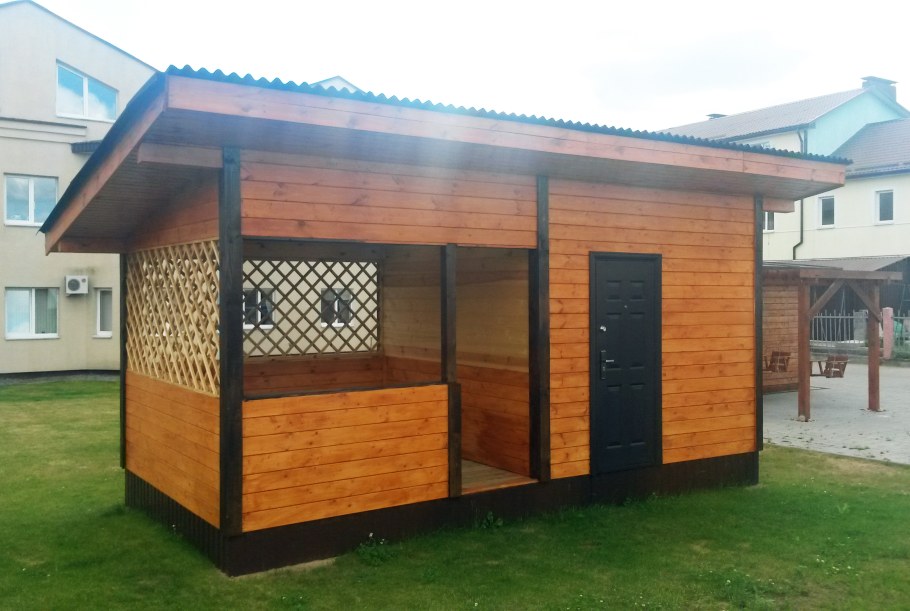 Беседка с хозблоком