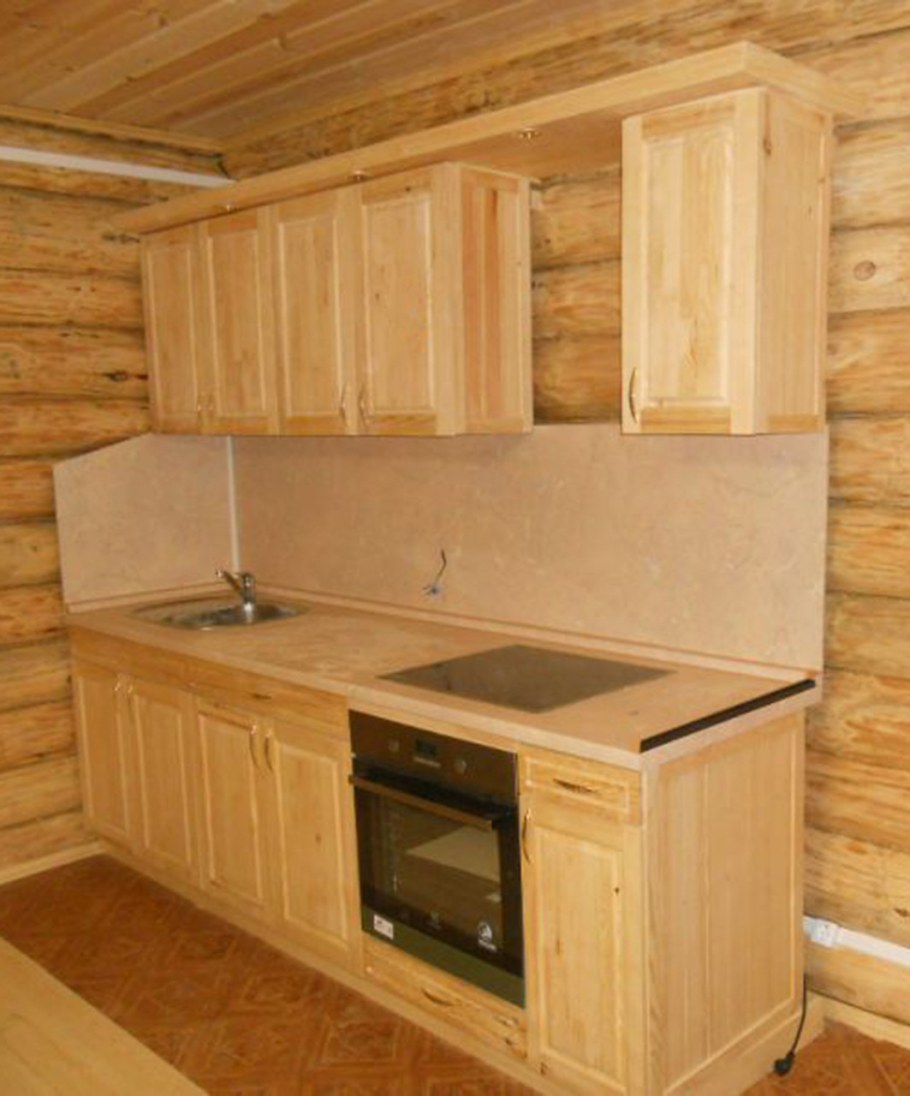 Кухня для дачи сосна