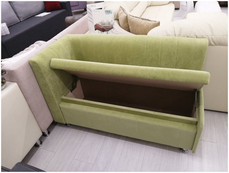 Кухонный диван с ящиком прямой к020