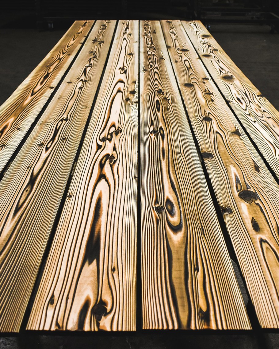 Shou Sugi ban мебель технология