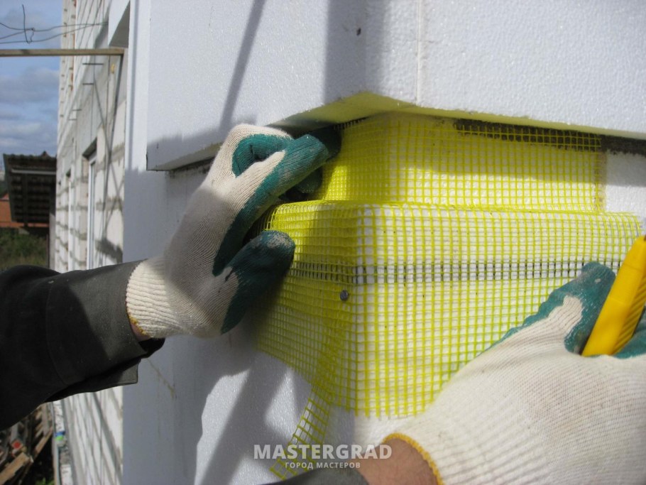 Армирующая сетка для штукатурки стен фасада