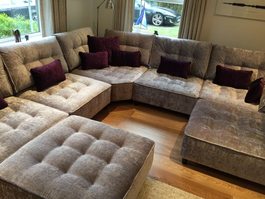 Диван модульный бархатный