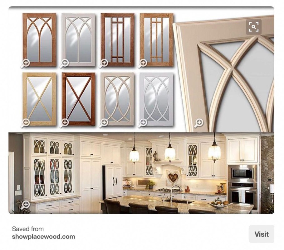 Стеклянные вставки в кухонные фасады