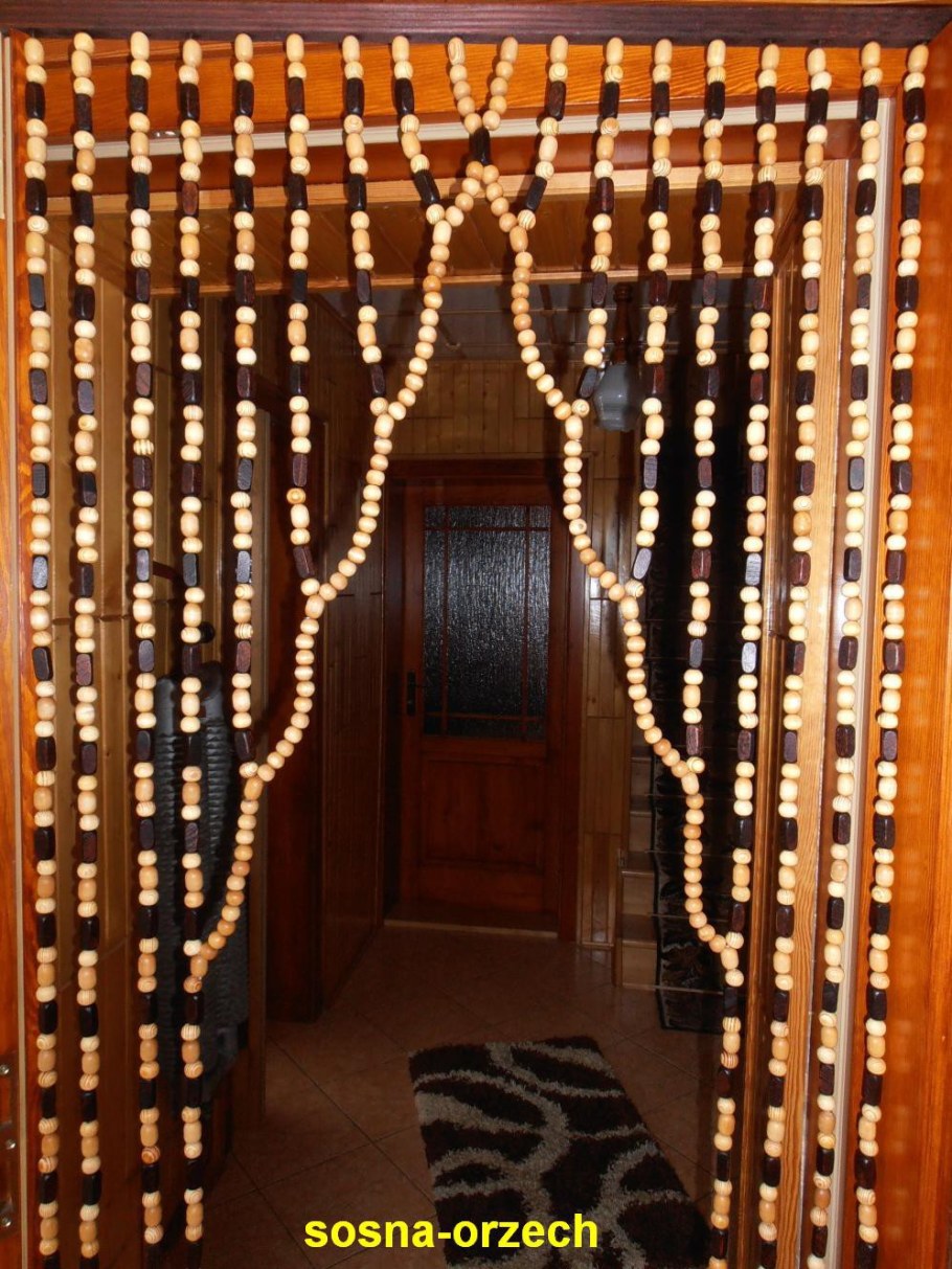 Штора из деревянных бусин 90х2000 Березка