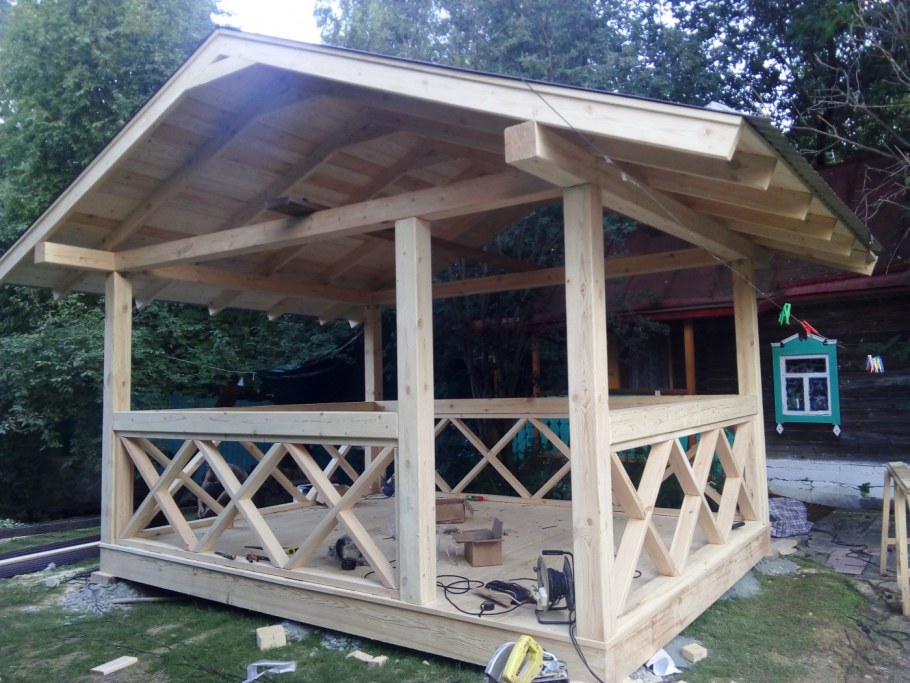 Беседка каркас 1скат Дубрава