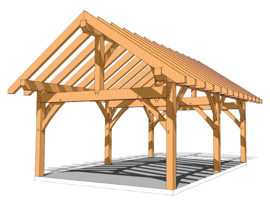 Навесы для машин Тимбер фрейм