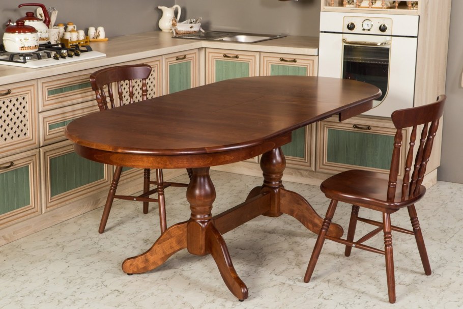 Стол стеклянный круглый обеденный