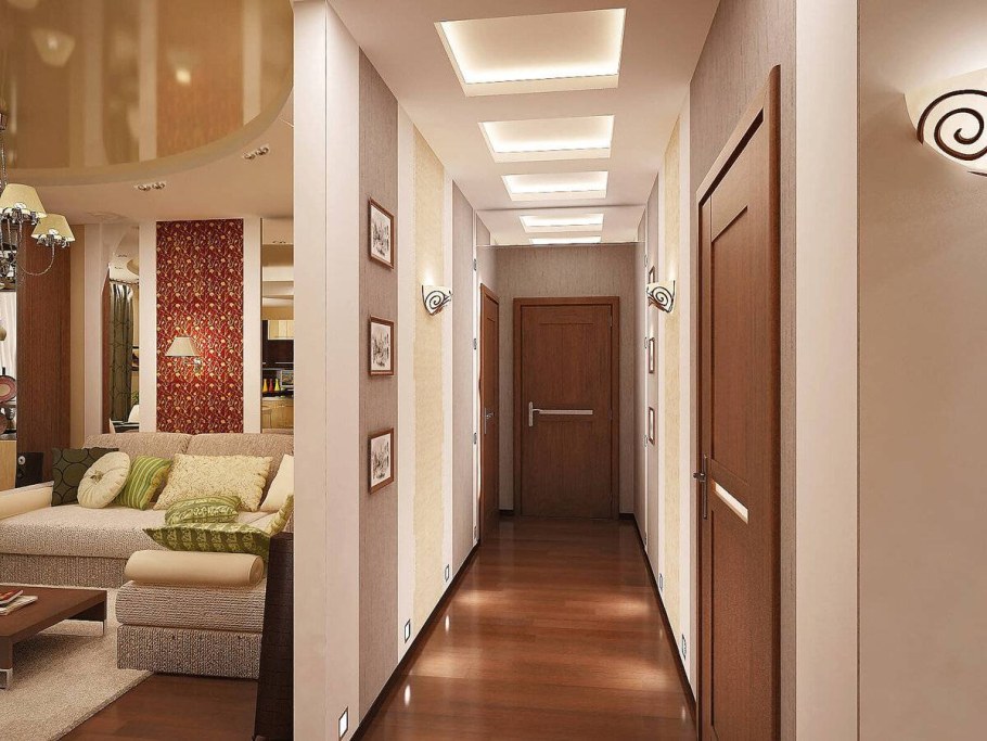 Интерьер узкой прихожей