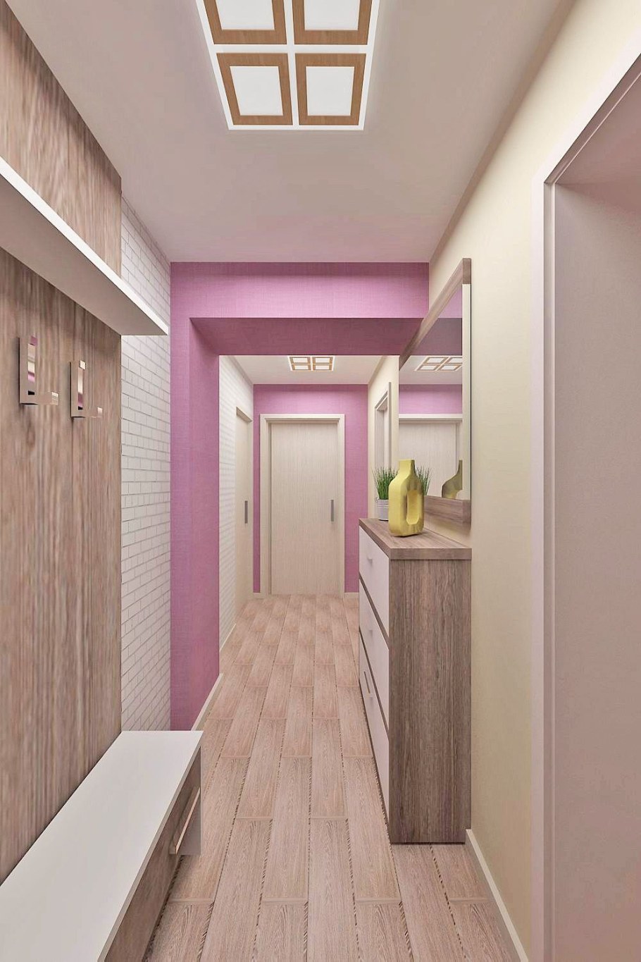 Интерьер узкого коридора