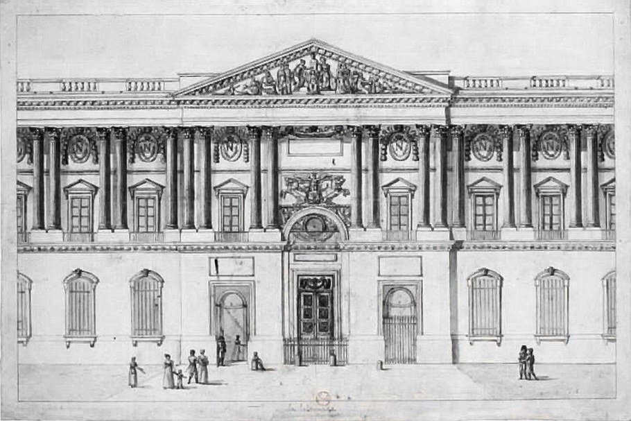 Двухэтажная колоннада в древнем Риме