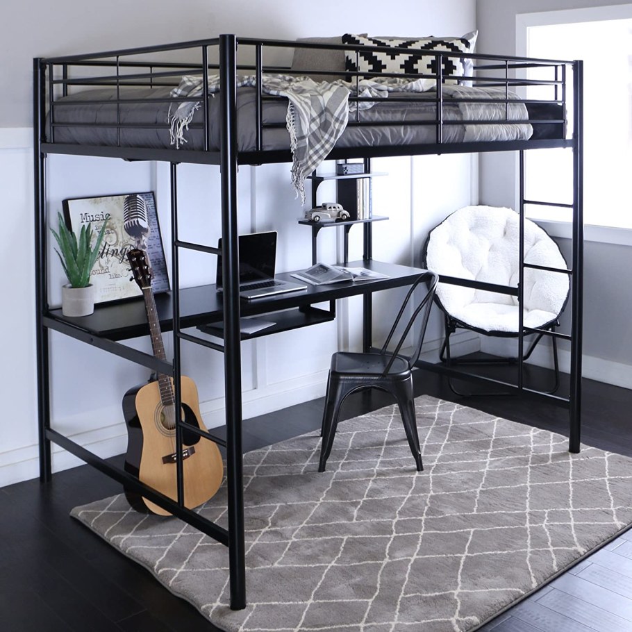 Двухъярусная кровать Gunmetal Full/Full Bunk Bed