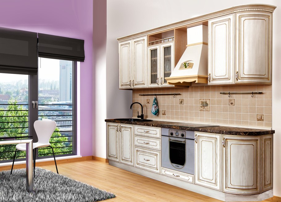 Кухня Анжелика ясень патина Бител