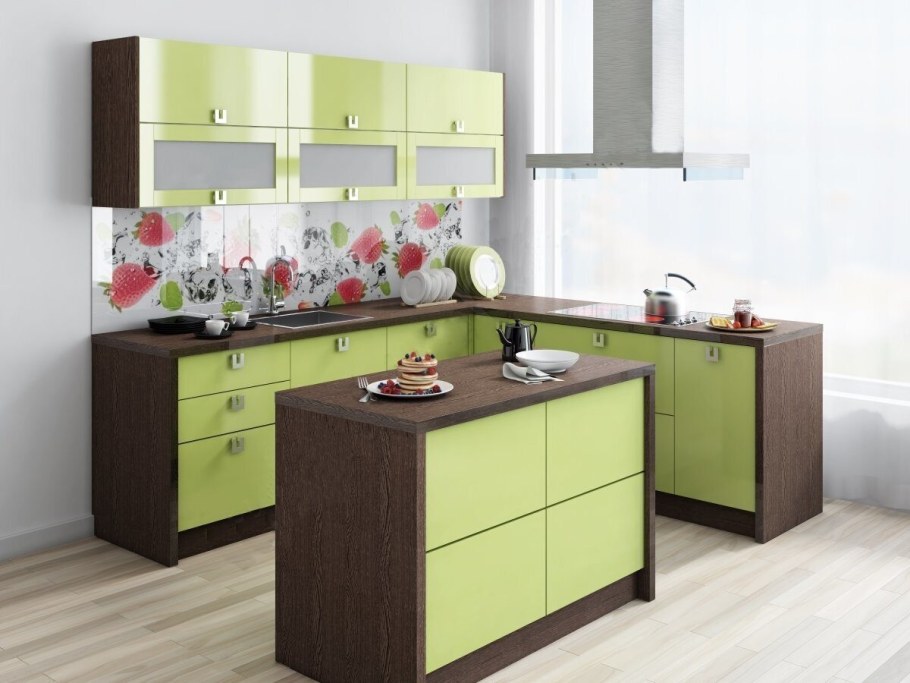 Модульная кухня Люкс Рубин глянец (Горизонт)