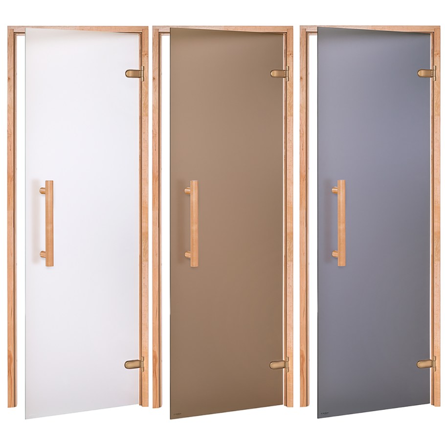 Дверь "эконом со стеклом "парная" 184х74