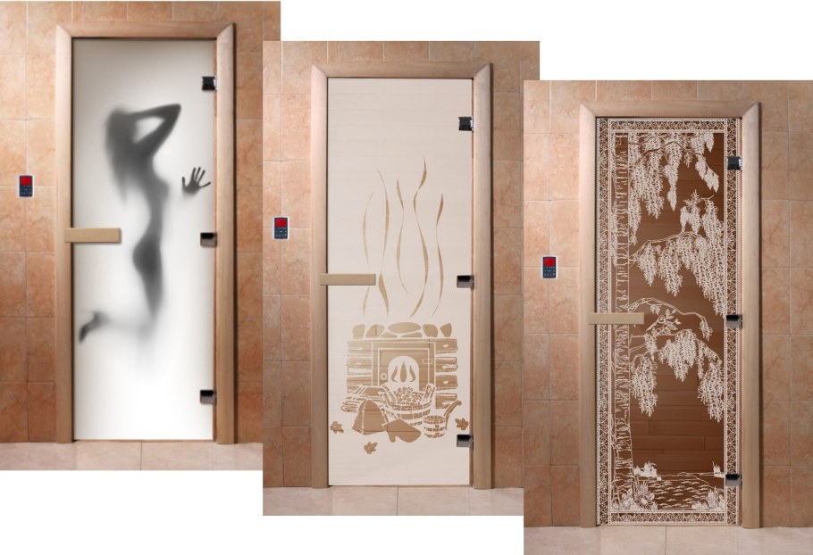 Дверь банная деревянная