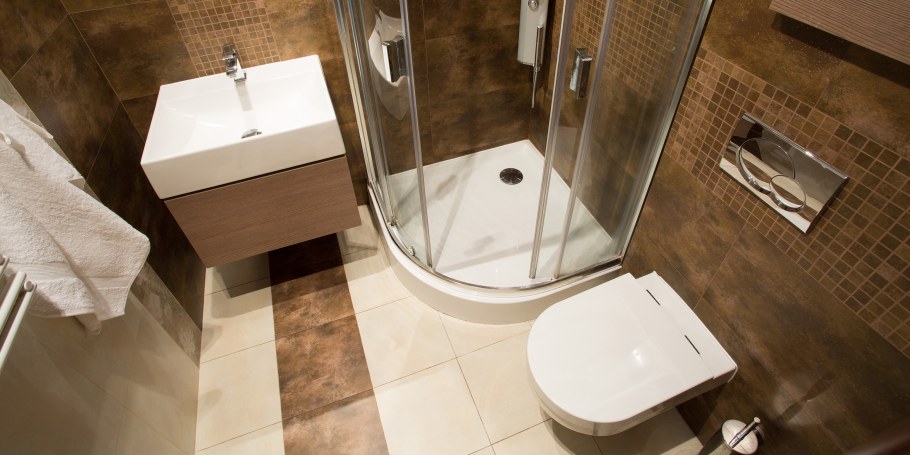 Санузел 4 кв м 2,5х1,5 с душевой кабиной