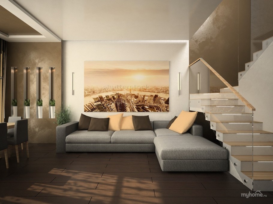 Двухэтажные апартаменты 17 м