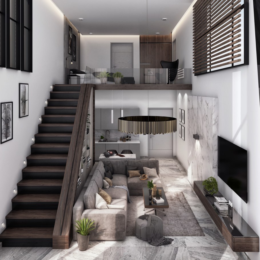 Двухуровневая студия 24м2