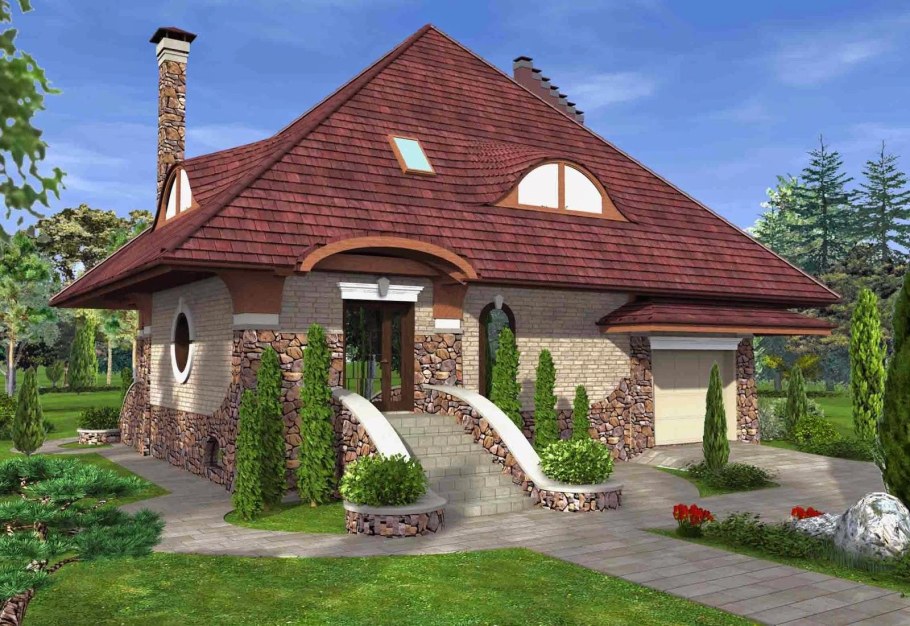 Красивые бани из кирпича