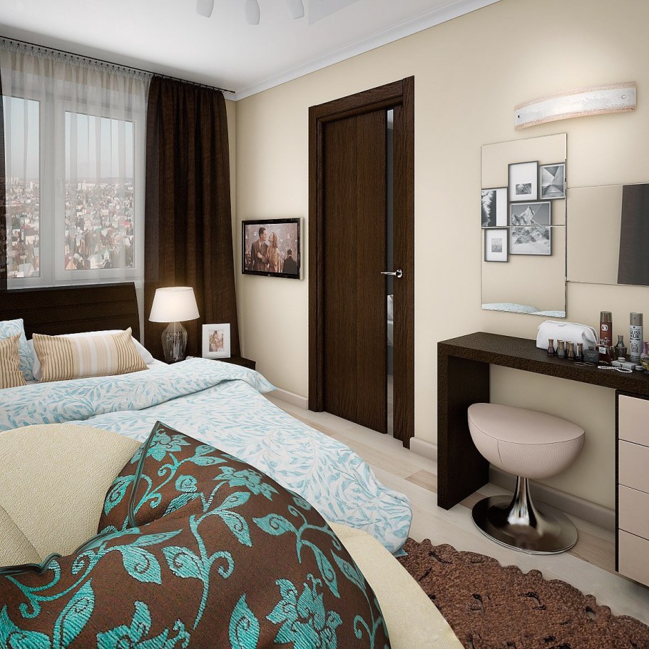 Спальня с балконом хрущевка