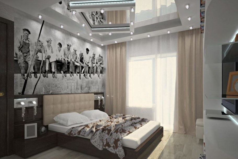 Спальня в светлых тонах