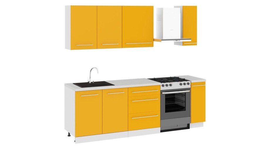 Кухонный гарнитур на прозрачном фоне