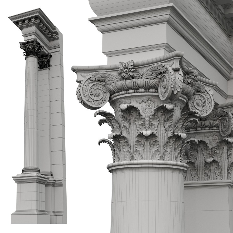 Коринфский ордер здания в Москве