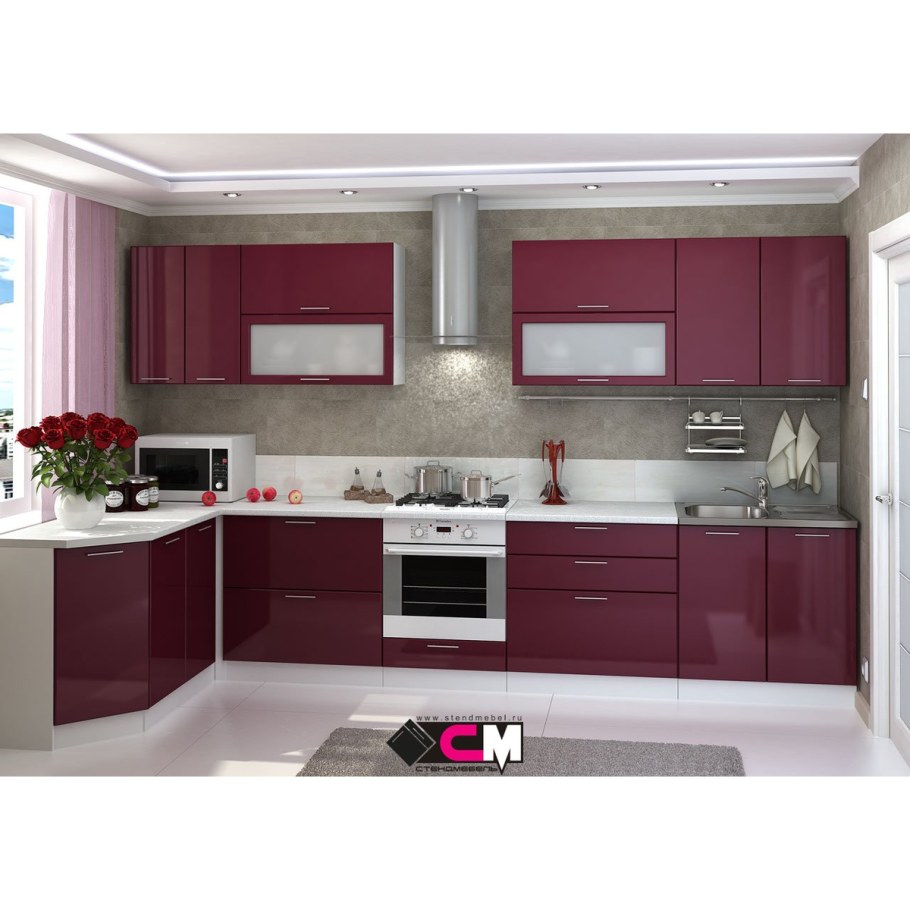 Кухня модульная "Валерия" (глянец лайм)