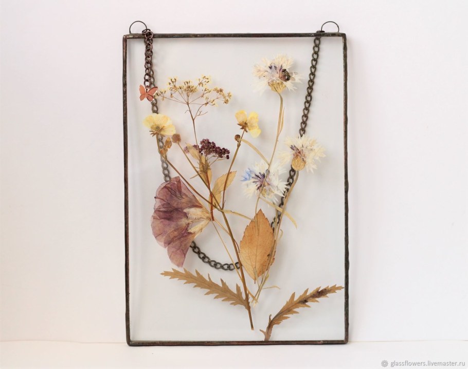 Гербарии в стекле техника Тиффани