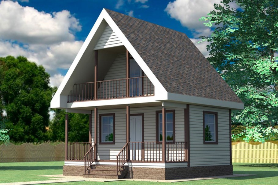 Дом с мансардой и верандой 100кв м