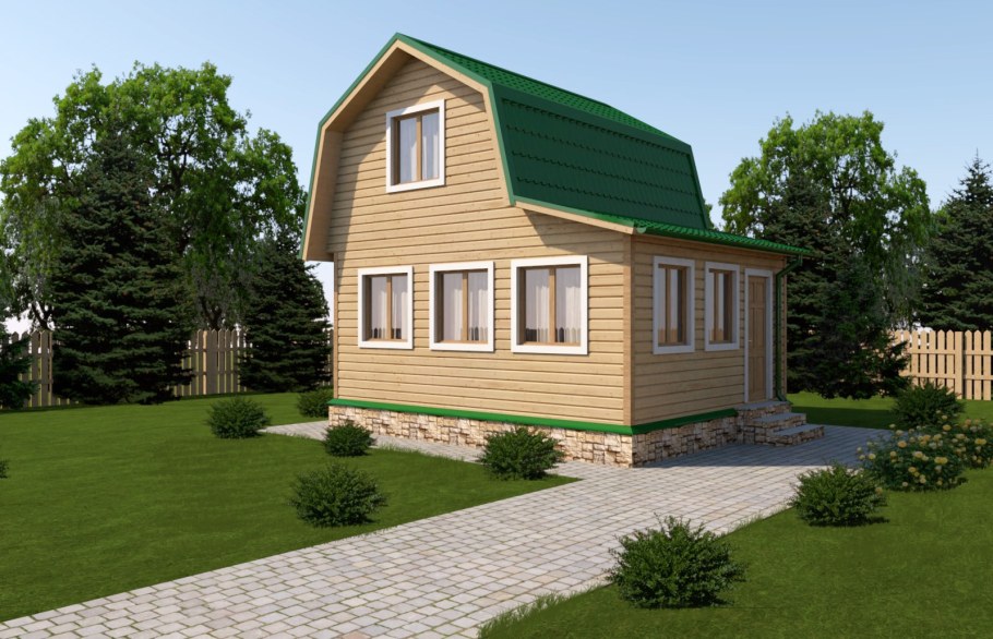 Дачный дом 5х5 Ярославич мансарда