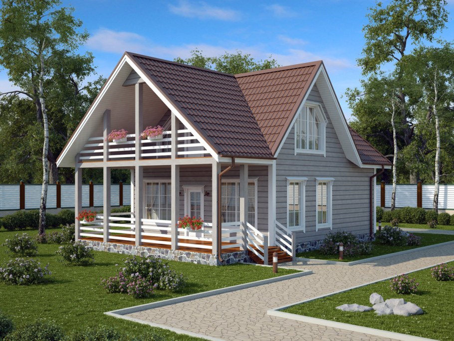 Дачный дом 5х5 Ярославич мансарда