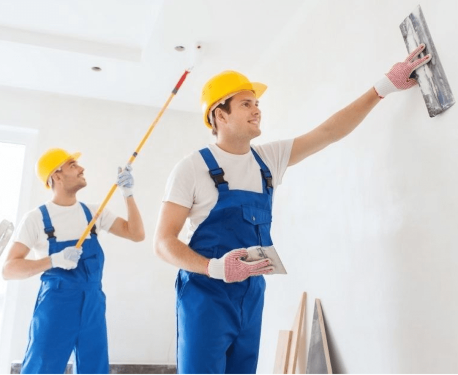 Строитель в квартире