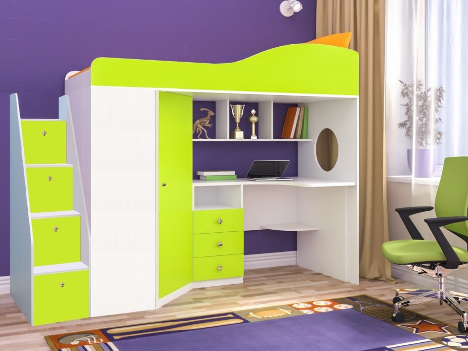 Кровать-чердак ЯРОФФ кадет 1