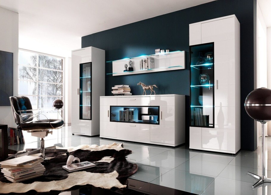 Мебель в зал в стиле Хай ТЭК