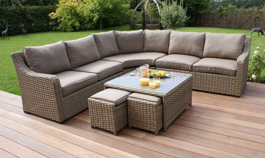 Садовый диван из бруса