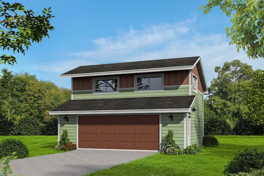 Гараж с домом наверху