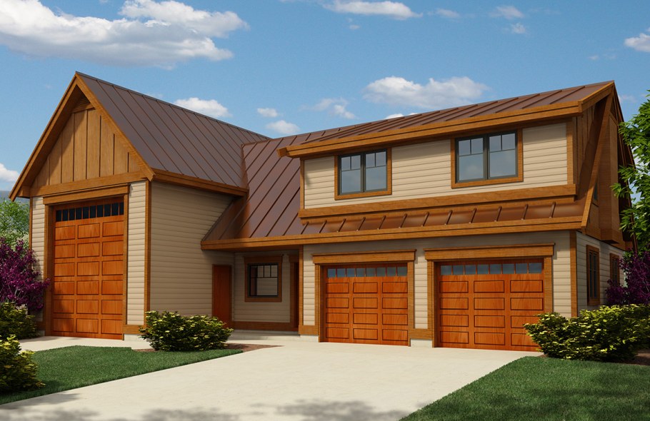 Гараж с жилым вторым этажом