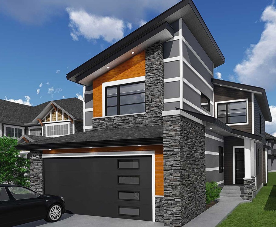 Красивый двухэтажный дом с гаражом