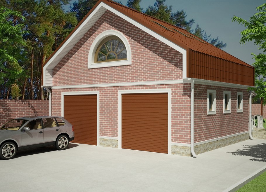 Проект двухэтажного гаража