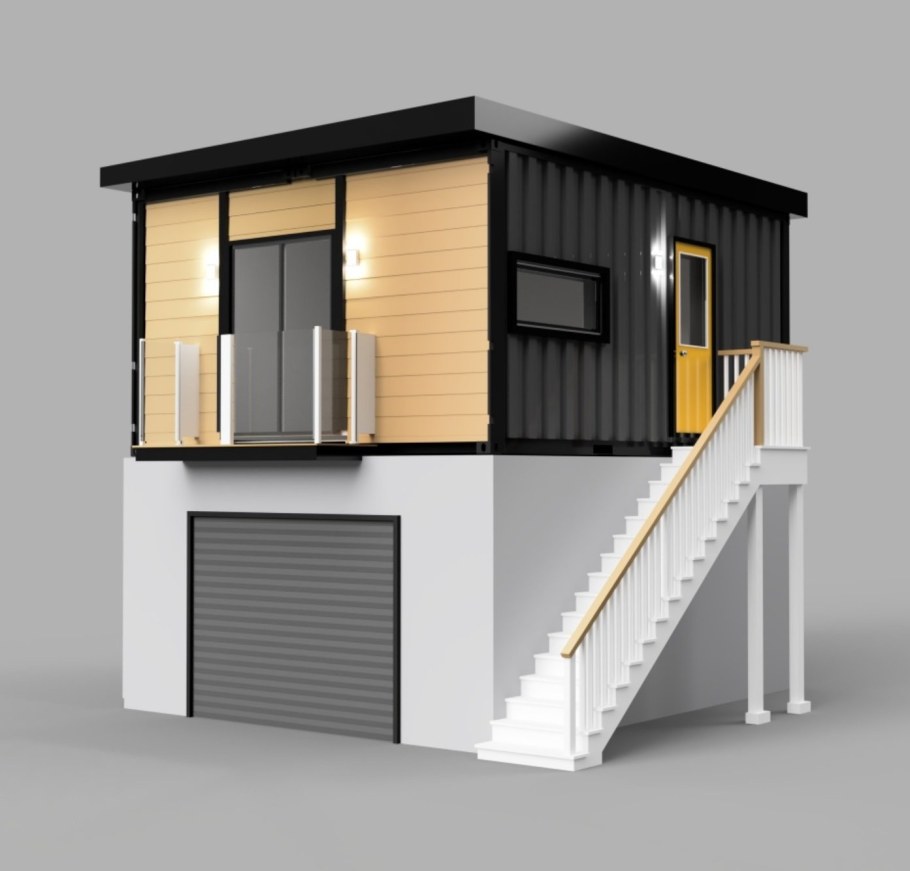 Двухэтажный дом из контейнеров