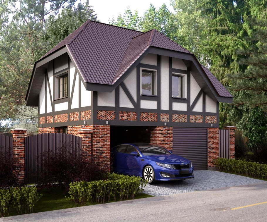 Домик с гаражом