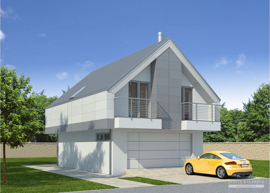 Компактный дом с гаражом