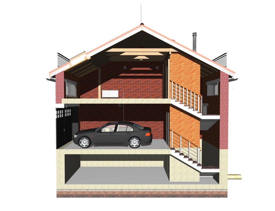 Гараж с жилой мансардой проекты