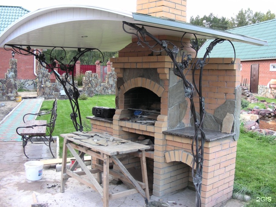 Беседки с мангалом 5на10м