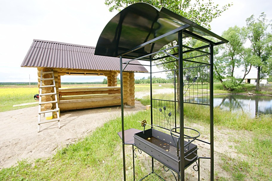 Навес для мангала шашлычник 1.5x2.5x2